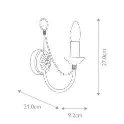 Kinkiet Carisbrooke (CB1-BLACK) - Elstead Lighting