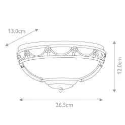 Kinkiet Carisbrooke (CB-WU-BLACK) - Elstead Lighting