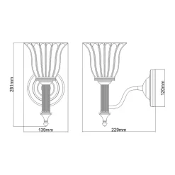 Kinkiet Carroll (BATH-CARROLL1-PN) - Elstead Lighting