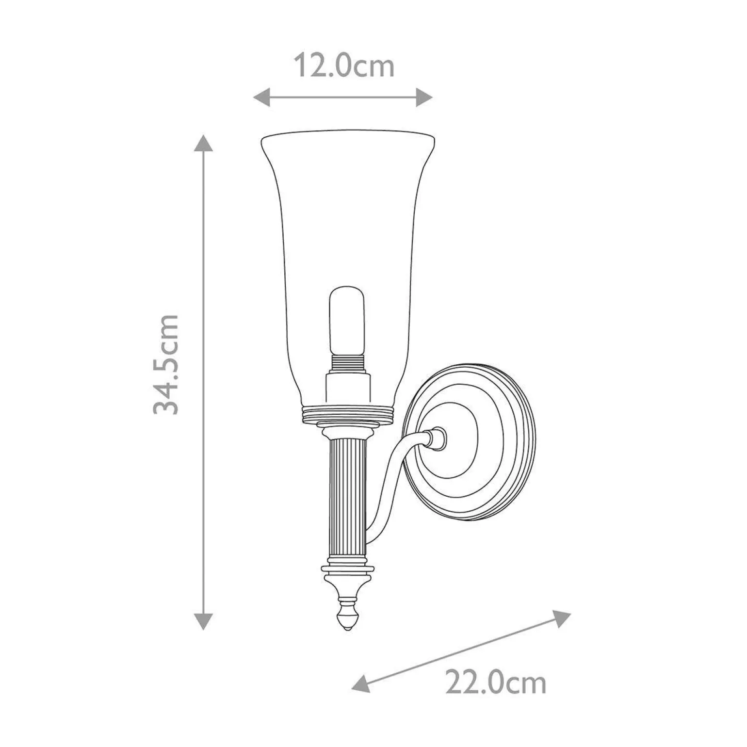 Kinkiet Carroll (BATH-CARROLL2-PC) - Elstead Lighting