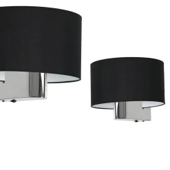 kinkiet CASINO BLACK/CHROME 1xE27 (ML6377) - Milagro