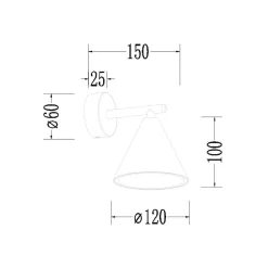 Kinkiet Cone Złoty 1xGU10 (ML1123) - Milagro