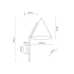Kinkiet CONO BLACK 1 (10041) - TK Lighting
