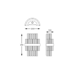 Kinkiet CONSTANTINOPLE złoty (W0567-02A-B52G) - Zuma Line