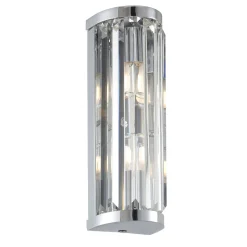 Kinkiet Crystal 2lt wall IP44 18W (39629) - Saxby