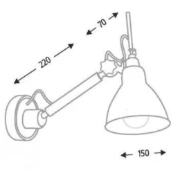 Kinkiet DAISEN (czarny) (4481) - Shilo
