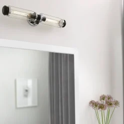 Kinkiet do łazienki Masthead - 2 źródła światła - Polerowany chrom & Czarny (HK-MASTHEAD2-PCBK) - Hinkley