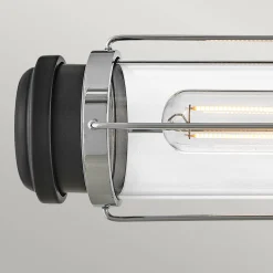 Kinkiet do łazienki Masthead - 2 źródła światła - Polerowany chrom & Czarny (HK-MASTHEAD2-PCBK) - Hinkley