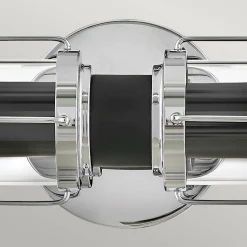 Kinkiet do łazienki Masthead - 2 źródła światła - Polerowany chrom & Czarny (HK-MASTHEAD2-PCBK) - Hinkley