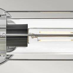 Kinkiet do łazienki Masthead - 2 źródła światła - Polerowany chrom & Czarny (HK-MASTHEAD2-PCBK) - Hinkley
