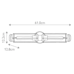 Kinkiet do łazienki Masthead - 2 źródła światła - Polerowany chrom & Czarny (HK-MASTHEAD2-PCBK) - Hinkley