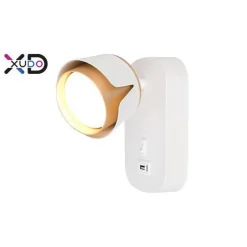 Kinkiet do czytania z ładowaniem USB GX53 biały+złoty (XD-IK271W) - Xudo