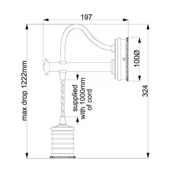 Kinkiet Douille (DOUILLE1-PN) - Elstead Lighting