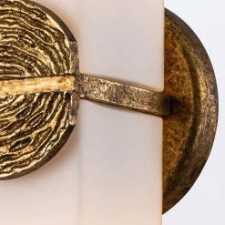 Kinkiet Elan - 2 źródła światła - Płatkowe złoto (QN-ELAN-2WB-DG-OPAL) - Quintiesse