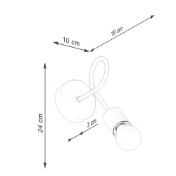 Kinkiet EMBER czarny (SL.1476) - Sollux Lighting