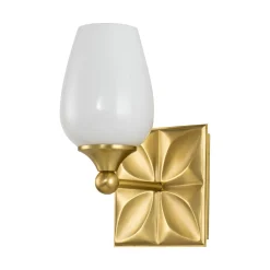 Kinkiet Epsilon - 1 źródło światła - Postarzany mosiądz (QN-EPSILON-1WB-AB-O) - Quintiesse