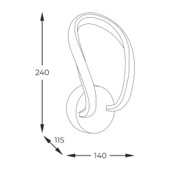 Kinkiet ERDA czarny (19600W-BK) - Zuma Line