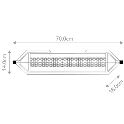 Kinkiet Espada - Szczotkowane złoto (QN-ESPADA-2W-BG) - Quintiesse