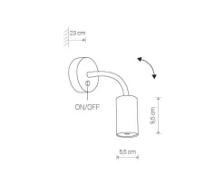 KINKIET EYE FLEX BLACK | CZARNY S (9068) - Nowodvorski