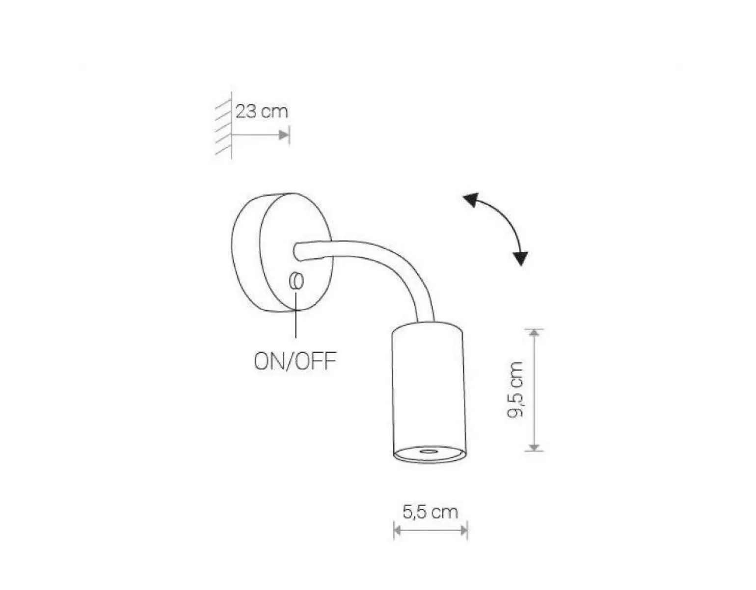 KINKIET EYE FLEX BLACK | CZARNY S (9068) - Nowodvorski