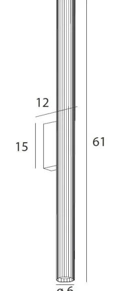 Kinkiet FAYETTE 61 cm czarny (W0365) - MAXLIGHT