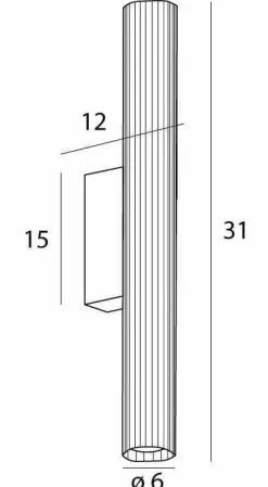 Kinkiet FAYETTE 31 cm złoty (W0364) - MAXLIGHT
