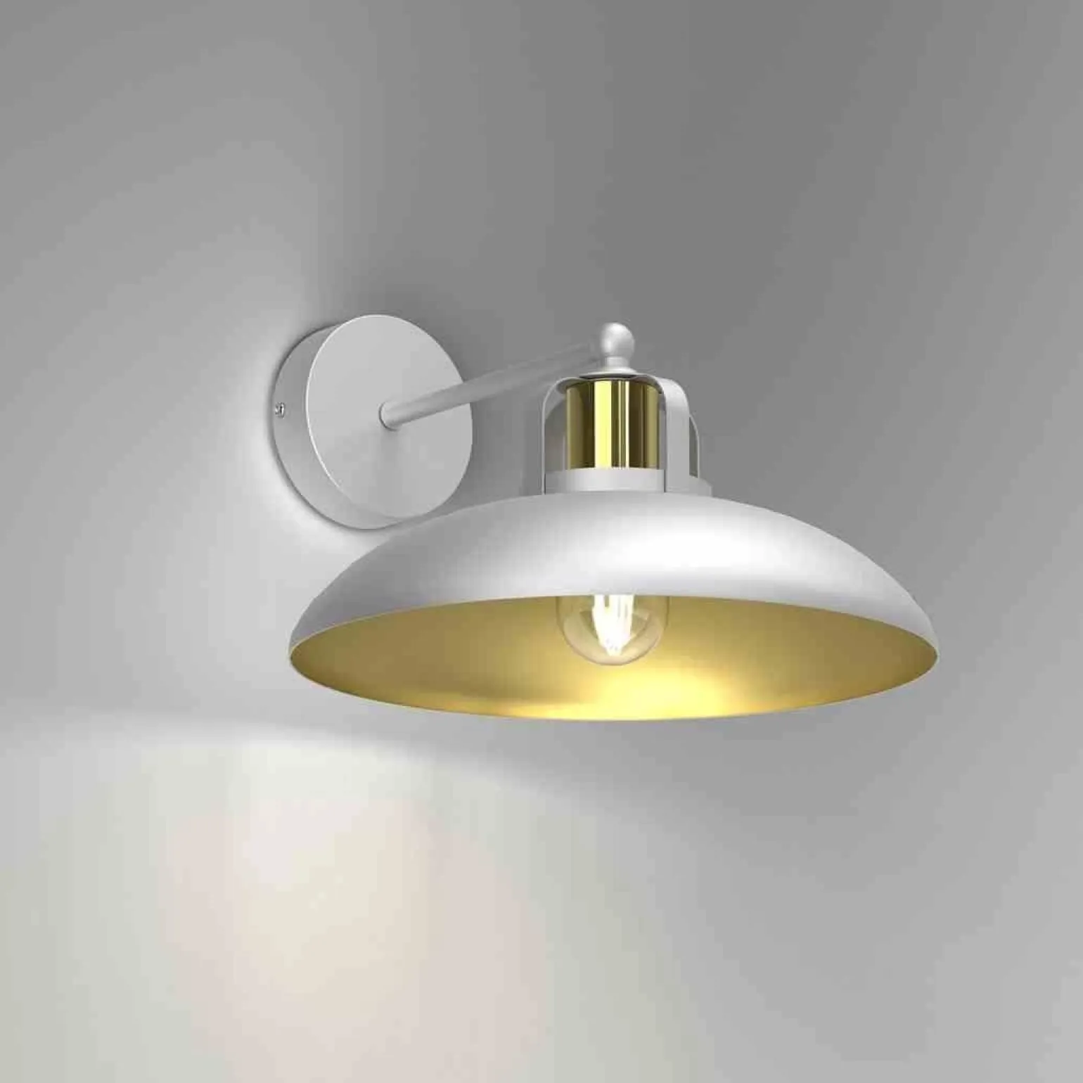 Kinkiet FELIX WHITE/GOLD 1xE27 (MLP7702) - Milagro