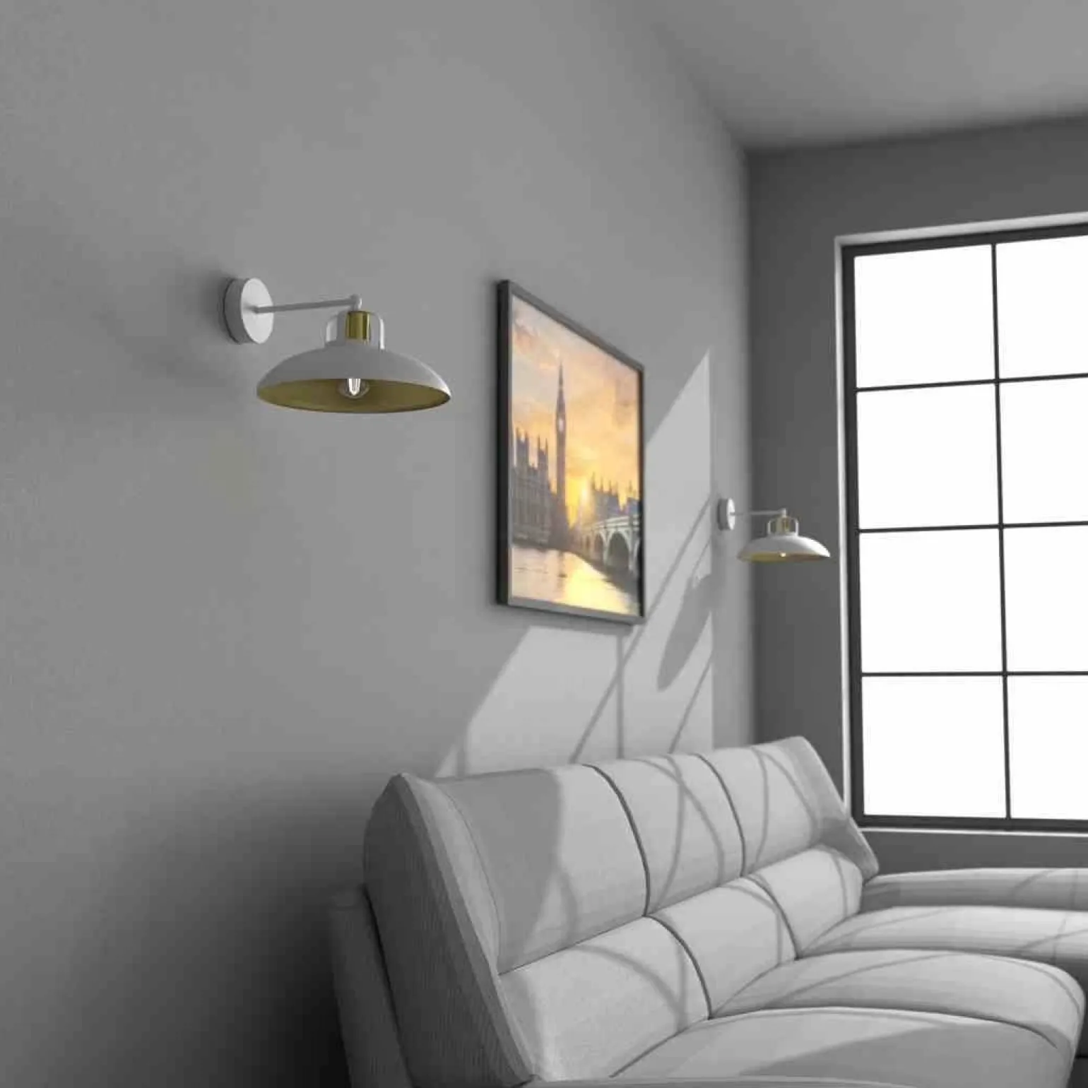 Kinkiet FELIX WHITE/GOLD 1xE27 (MLP7702) - Milagro