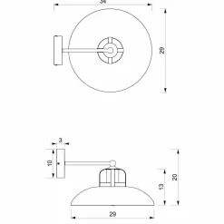 Kinkiet FELIX WHITE/GOLD 1xE27 (MLP7702) - Milagro