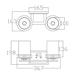 Kinkiet Hendrik (KL-HENDRIK2-BATH) - Elstead Lighting