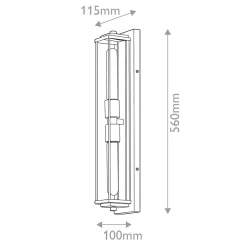 Kinkiet Henri - 2 źródła światła - Oksydowana czerń (QN-HENRI-WB2-BX) - Quintiesse