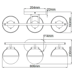 Kinkiet Hollis (HK-HOLLIS3-O-HB-BATH) - Elstead Lighting