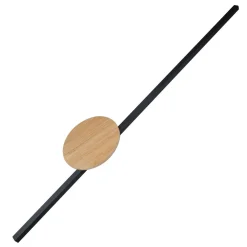 Kinkiet JAVA II czarny-drewno 1 PŁ (1441) - TK Lighting