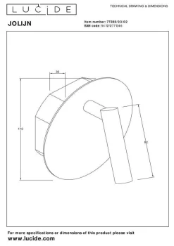 Kinkiet JOLIJN (77288/03/02) - Lucide