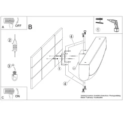 Kinkiet JORUN czarny LED 3000K (TH.311) - Thoro Lighting