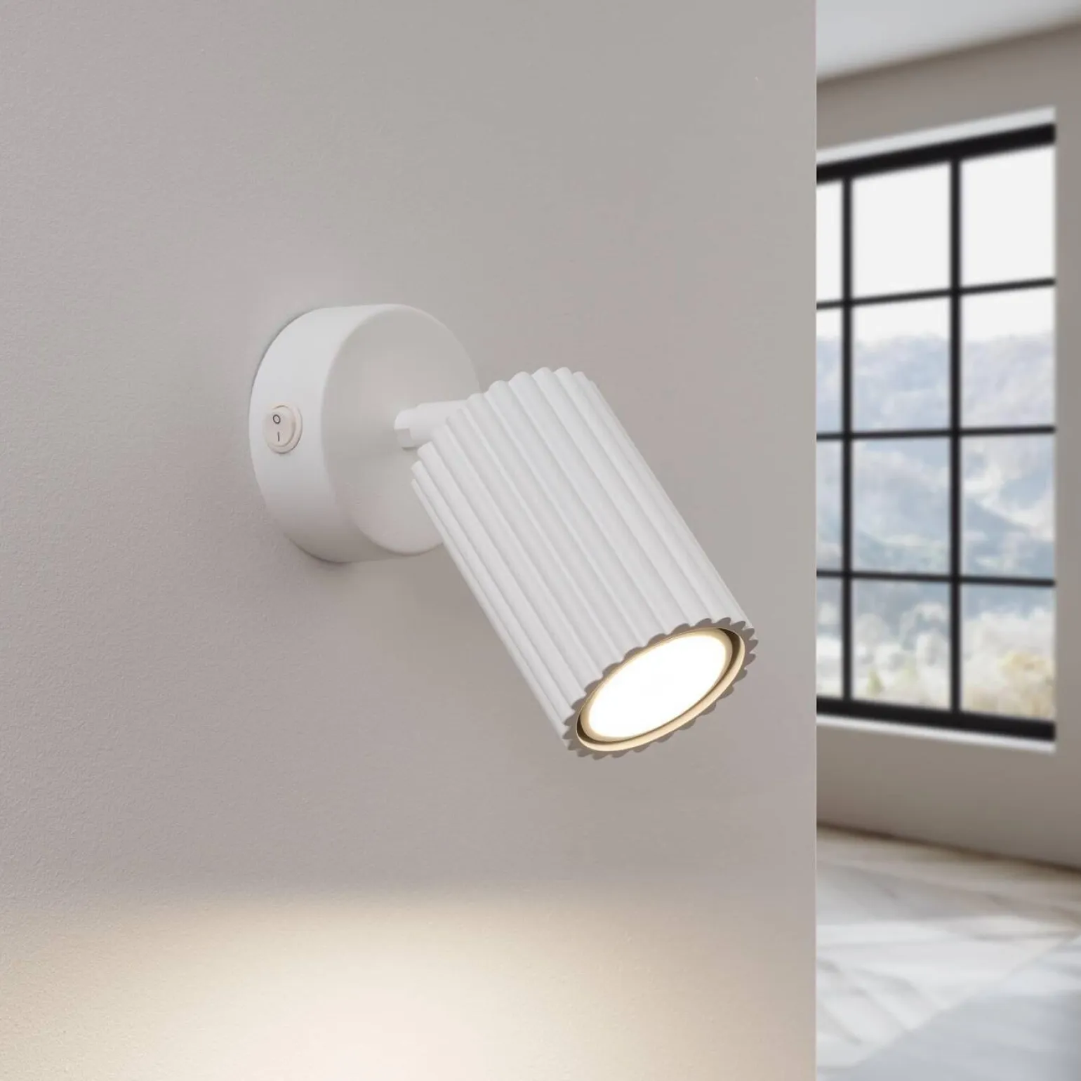 Kinkiet KARBON biały z włącznikiem (SL.1541) - Sollux Lighting