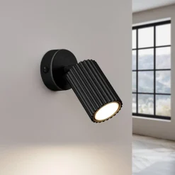 Kinkiet KARBON czarny z włącznikiem (SL.1579) - Sollux Lighting