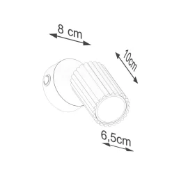 Kinkiet KARBON czarny z włącznikiem (SL.1579) - Sollux Lighting