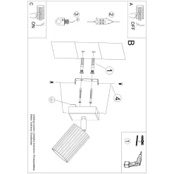 Kinkiet KARBON ochra czerwona (SL.1635) - Sollux Lighting