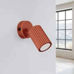 Kinkiet KARBON ochra czerwona z włącznikiem (SL.1636) - Sollux Lighting