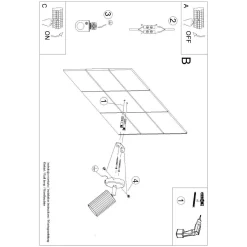 Kinkiet KARBON złoty z włącznikiem (SL.1560) - Sollux Lighting
