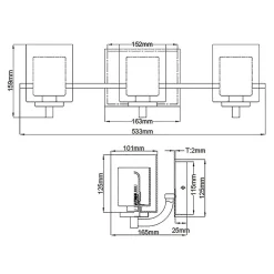 Kinkiet Kolt (QZ-KOLT3-PC-BATH) - Elstead Lighting