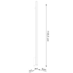 Kinkiet LAGOM 120 ochra czerwona LED 4000K (TH.516) - Thoro Lighting