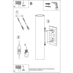Kinkiet LAGOS 2 ochra czerwona (SL.1493) - Sollux Lighting