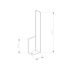 Kinkiet LAHTI 70 ochra czerwona LED 3000K (TH.442) - Thoro Lighting