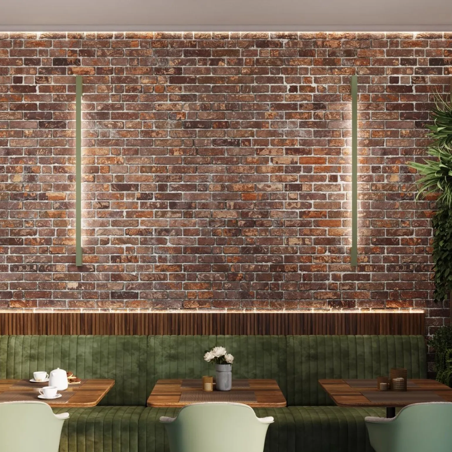 Kinkiet LAHTI 90 zielony oliwkowy LED 4000K (TH.440) - Thoro Lighting