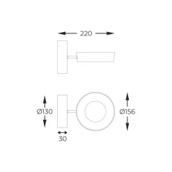 Kinkiet LARA czarny / złoty (MB7170-1-3BGT) - Zuma Line