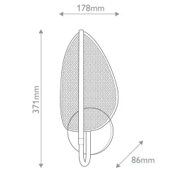 Kinkiet LED Floriana - Naturalny mosiądz (QN-FLORIANA-1W-NBR) - Quintiesse