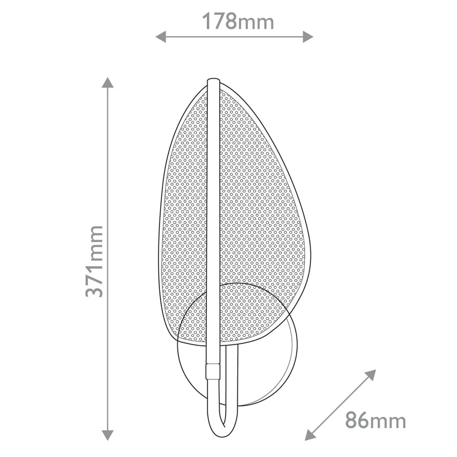 Kinkiet LED Floriana - Naturalny mosiądz (QN-FLORIANA-1W-NBR) - Quintiesse