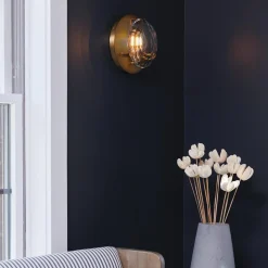 Kinkiet Leo - 1 źródło światła - Klasyczny mosiądz (QN-LEO-WB1-HB) - Quintiesse